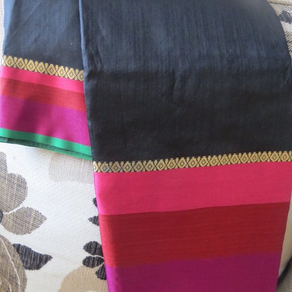 Black Matka Silk Saree - Picture 6 of 6